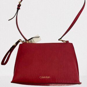 Calvin KLEIN SONOMA CROSSBODY PURSE Red - New with Tag